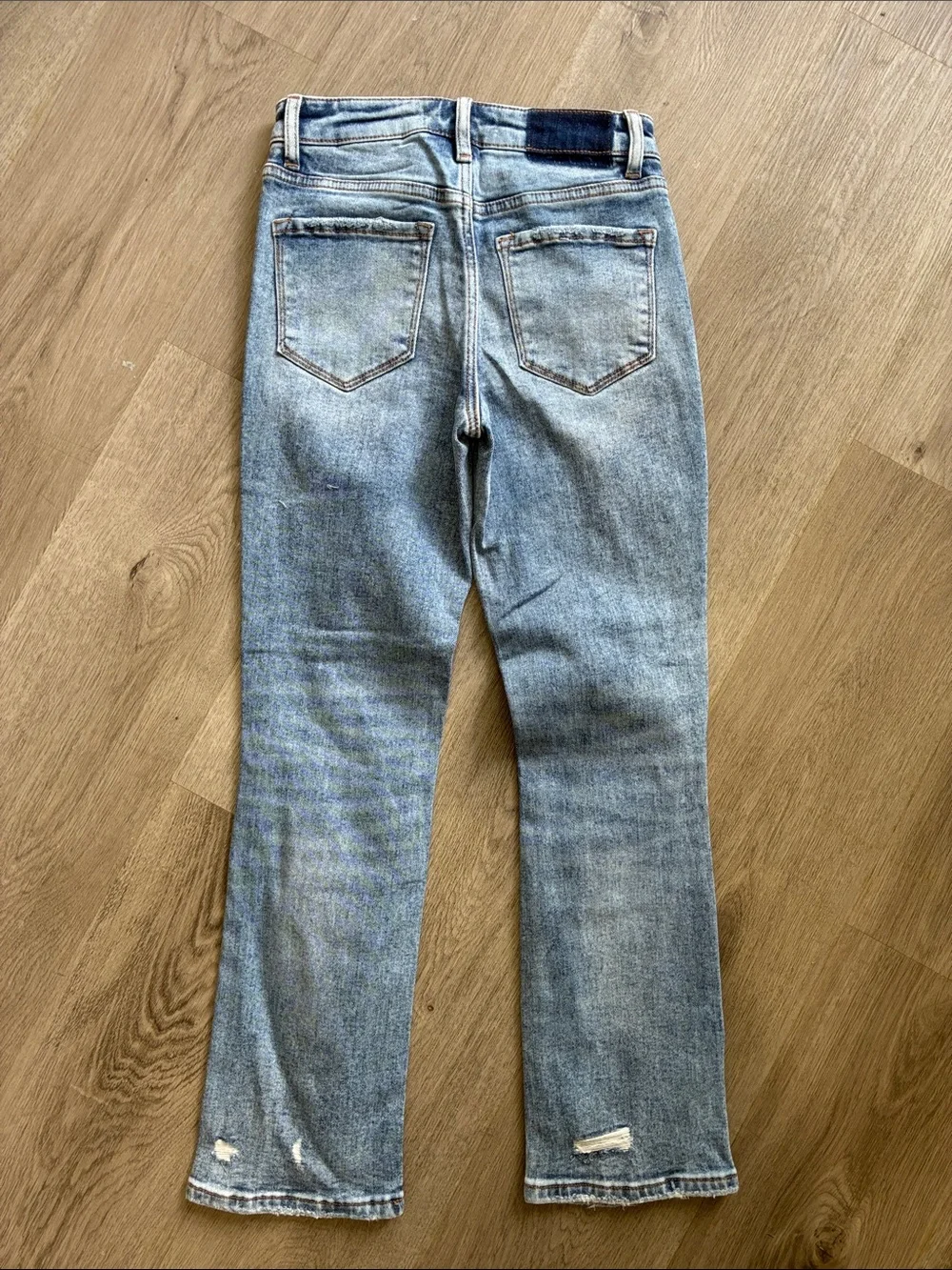 Lovervet Light Blue Distressed Straight Leg Jeans